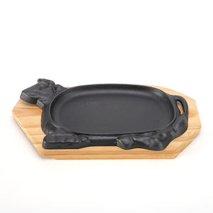 Plato <span class=keywords><strong>de</strong></span> carne <span class=keywords><strong>de</strong></span> hierro fundido <span class=keywords><strong>de</strong></span> alta calidad con plato pequeño <span class=keywords><strong>de</strong></span> madera <span class=keywords><strong>para</strong></span> sartenes Premium <span class=keywords><strong>de</strong></span> hospitalidad - Product Image 5