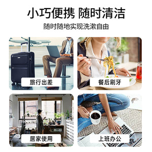 Toothbrush Portable Compact Soft Bristle Travel Style Adult Folding Black <b>White</b> - Product Image 5