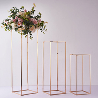 Support à fleurs en métal pour centres de table de mariage, vase doré, décorations bohèmes pour la maison, les fêtes, les banquets et les événements
