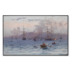 Pintura al Óleo Hecha a Mano sobre Lienzo, Arte Abstracto Impresionista de Paisaje Marino, Cuadros Decorativos - Product Image 2