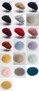 Vente en gros de chapeaux en laine classiques de haute qualité, épais (80 g), pour femmes, chapeau béret pour l'hiver, chaud et élégant - Product Image 3