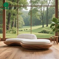 Ensemble de canapés modernes personnalisables Moontree avec pieds en bois d'art simple pour salon, fonction d'angle