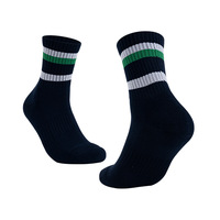 Chaussettes de sport athlétiques en coton respirant à rayures colorées, élastiques et rembourrées, pour jeunes sportifs, vente en gros, personnalisables OEM