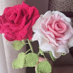 Luxury Handmade <strong>Crochet</strong> <strong>Tiny</strong> Thai Rose Artificial <strong>Flowers</strong> Real - Touch Quality Exclusive Events - Product Image 5