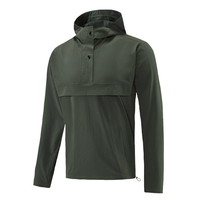 Logo personnalisé léger hommes coupe-vent à capuche automne Fitness veste de course pour les loisirs de plein air tricoté sérigraphie