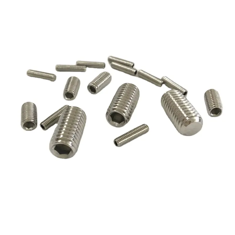 Long Service Life Headless Socket Point Set Screw with Flat Point