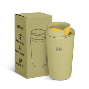 ODM 12oz Tazas de café de acero inoxidable de doble pared Oficina a prueba de fugas 350ml Taza de café aislada con tapa - Product Image 3