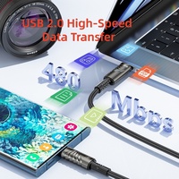 Câble de données tressé USB-C vers USB-C ultra-rapide 100W PD 5A avec indicateur lumineux intelligent pour ordinateur portable, téléphone et tablette