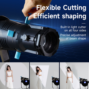 Bowens núi chiếu tập tin đính kèm Spotlight hình nón Quang Snoot <span class=keywords><strong>Kit</strong></span> cho đèn <span class=keywords><strong>flash</strong></span> speedlite với <span class=keywords><strong>4</strong></span> bộ lọc màu sắc và 20 gobos - Product Image 3