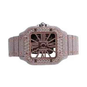 Radiant Premium Moissanite Stainless Steel <b>Watch</b> With Stunning Iced Out Shine And Elegant Classic Quartz Style For Men - Product Image 5