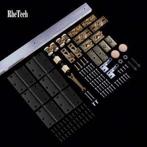 WEKIS Durable Bifold Pocket Door Hardware <b>Kit</b> Steel Reinforced Wood Framing with Hidden Sliding Track Easy Installation Screw - Product Image 4