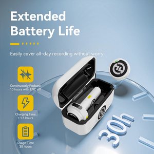 Micro Cravate Sans Fil Hollyland LARK M2 Blanc, Portée 300 m, Autonomie 10 Heures, Construction Métallique pour Vlogging et Streaming en Direct - Product Image 6