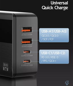 <span class=keywords><strong>Chargeur</strong></span> de bureau LDNIO A4809C GaN 100W PD Super Charge rapide - Product Image 5