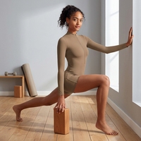 Combinaison de yoga moulante à manches longues et fermeture éclair sur le devant pour femme, respirante et extensible, idéale pour la gym et le fitness