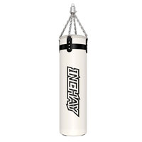 Sac de frappe suspendu en cuir PU pour la boxe, sac lourd personnalisé avec logo pour l'entraînement MMA et de kickboxing