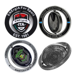 Logo personalizzato prezzo di fabbrica in lega di zinco rotanti stampi per monete in metallo nero Spinning gettone sfida moneta Souvenir - Product Image 1