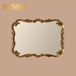 <span class=keywords><strong>Espejo</strong></span> de Resina de Diseño Herencia, Marco de PU <span class=keywords><strong>Barroco</strong></span> Ornamentado, Detalles Dorados Hechos a Mano para Dormitorio de Lujo, Suite de Hotel, Pared Decorativa para Bodas - Product Image 2