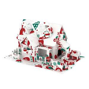 Jouets Puzzle 3D en carton à assembler, <span class=keywords><strong>bricolage</strong></span>, petite maison, noël pour enfants, pièces - Product Image 1