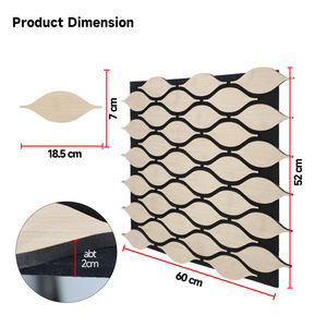 Panneau acoustique en bois <span class=keywords><strong>de</strong></span> forme unique pour l'insonorisation, la réduction du <span class=keywords><strong>bruit</strong></span>, la décoration murale moderne, le bureau à domicile, l'absorption acoustique du studio - Product Image 4