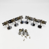 Mécaniques d'accordage en acier électroplaqué à un trou pour guitare folk, tête triple, engrenage tout métal pour guitare acoustique