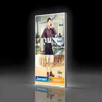 Affichage lumineux pour salon professionnel en intérieur, boîte à lumière publicitaire LED SEG éclairée, boîte à lumière en tissu LED, cadre en aluminium, toile de fond