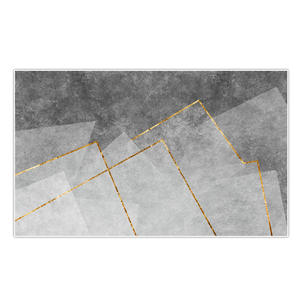 Tapis géométrique moderne carré en fibre de polyester, lavable à l'eau, antidérapant, pour salon, chambre, entrée H 087 - Product Image 1