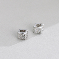 Perles d'espacement plaquées or 18 carats en gros, accessoires de bricolage, micro-zircone, perles en forme de cube Rubik pour la fabrication de bijoux