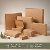 Boîte électronique écologique en carton kraft naturel, emballage technique biodégradable, carton d'expédition en papier recyclé pour colis technologiques