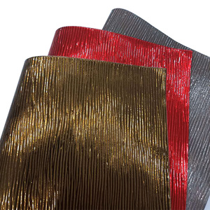 Màu Rắn Chống Xước Phản Ánh Tổng Hợp Vải Sọc Ngang Nổi PU Giả Da Cho Túi Hàng Thủ Công Vật Liệu - Product Image 1