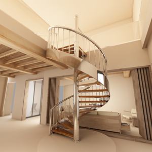 楼梯 铁艺楼梯图片 螺旋楼梯 二手螺旋楼梯套件 二手楼梯 木楼梯 楼阁楼梯 - Product Image 3
