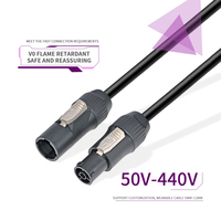 Câble d'alimentation étanche PowerCON TRUE1 avec connecteur AC extérieur 14AWG pour écran LED, éclairage de scène, certifié UL RoHS
