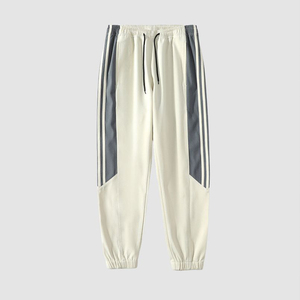 Ensemble de survêtement KingSen surdimensionné à épaules tombantes et fermeture éclair pour homme, respirant, avec blocs de couleur et bandes contrastées, style streetwear - Product Image 5