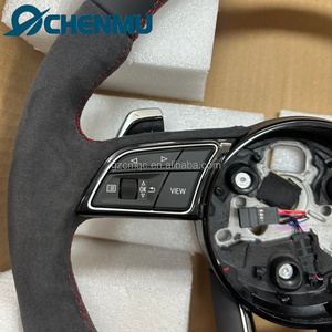 Volante Sportivo Personalizzato in Pelle e Finta Pelle Scamosciata a Fondo Piatto per <span class=keywords><strong>Audi</strong></span> <span class=keywords><strong>2014</strong></span> 2015 2016 S6 S7 A4 A5 <span class=keywords><strong>A6</strong></span> A7 Q3 Q5 A3 S3 S8 R8 - Product Image 6