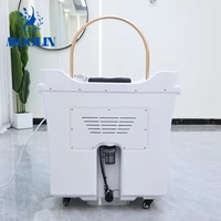 Moolon Nouveau modèle mobile de bac à shampoing portable pour spa capillaire avec réservoir d'eau de 60L, mobilier et équipement de salon