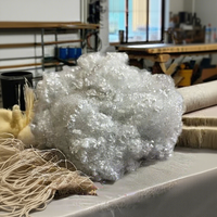 Fibre 100% Polyester Courte Recyclée PSF GRS pour Textiles de Maison, Coussins, Oreillers, Jouets en Peluche, Prix Usine Léger 7D HCS