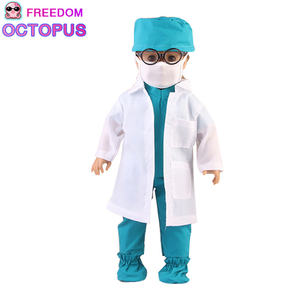 Ropa de muñeca para niña, abrigo rojo de alta calidad, ropa de muñeca con sombrero, vestido como <span class=keywords><strong>doctor</strong></span> - Product Image 2