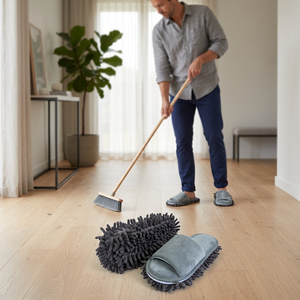 OEM/OEM Chaussons de nettoyage en microfibre détachables et lavables pour femmes et hommes, pour le nettoyage des sols de la maison et de la cuisine - Product Image 2