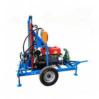 Mini-foreuse hydraulique portable sur support pour forage d'eau