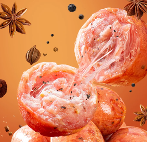 Saucisse de porc épicée Hongxiangji, viande prête à consommer, mini-saucisse saveur ananas, saucisse hot-dog pour restauration rapide OEM, viande séchée en sachet 100g - Product Image 2