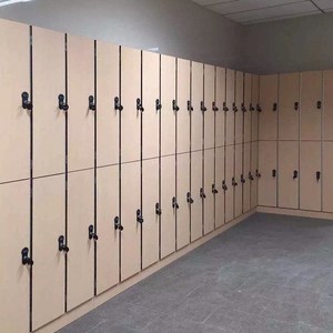 Cartmay cung cấp tùy chỉnh màu sắc không thấm nước Câu lạc bộ sức khỏe hồ bơi lưu trữ tủ nhỏ gọn HPL phòng tập thể dục tủ với băng ghế - Product Image 4