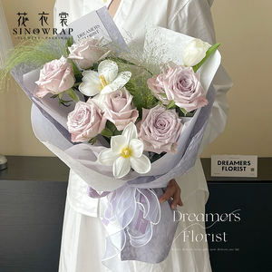 SINOWRAP, recién llegado, papel tisú de flores, papel de regalo de color sólido, ramo de flores, suministros de <span class=keywords><strong>floristería</strong></span>, papel Kraft, impresión Wighout - Product Image 4