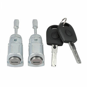 Yunnuo Car Door <b>Lock</b> Cylinder 604837167 604837168 Zinc Plated With 2 <b>Keys</b> For Volkswagen - Product Image 1