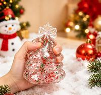 Jouet Squishy en Maltose en forme de Sapin de Noël Pailleté
