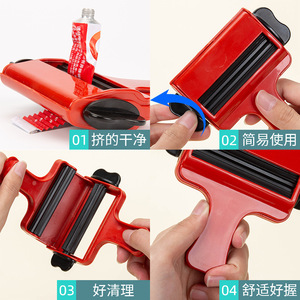 Espátula manual para tinte de cabello, roja, ABS, 12x11.6x2.6cm, para exprimir tubos de pasta de dientes - Product Image 5