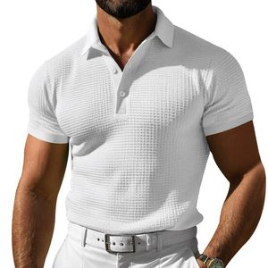 Camicia Casual da <span class=keywords><strong>uomo</strong></span> elegante stile giallo brillante a griglia stile Polo stile estivo camicia da <span class=keywords><strong>uomo</strong></span> a maniche corte camicie - Product Image 2