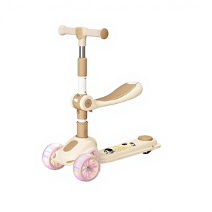 Produits pour bébés Jouets <span class=keywords><strong>Trottinette</strong></span> LED en PU pour enfants <span class=keywords><strong>3</strong></span> <span class=keywords><strong>roues</strong></span> Musique cool Pliable <span class=keywords><strong>Trottinette</strong></span> à pousser pour filles et garçons - Product Image 1