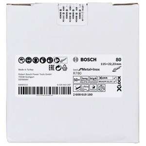 BOSCH-Disque fibre de X-LOCK 2608619177 R780 ''Best for Metal + Inox'' ø 115mm avec trou étoile-EAN 3165140960212 ABRASIVES - Product Image 2
