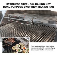 Barbecue d'extérieur durable à 5 brûleurs en acier inoxydable 304 résistant à la chaleur, GPL/GN pour les fêtes en plein air sur la terrasse
