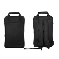 Sac de rangement portable grande capacité pour baguettes de batterie en tissu Oxford noir – Étui professionnel pour batteur