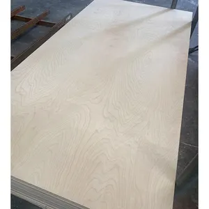 Lapisan kayu lapis Birch penuh, 3mm 4mm 5mm 12mm 15mm 16mm 18mm lembar kayu lapis Birch komersial untuk furnitur